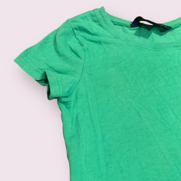 Girls Polo Ralph Lauren Green Peplum Short Sleeve Shirt Size 6 - Picture 3 of 8